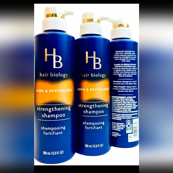 3 Count Hair Biology Long & Revitalized Biotin Strengthening Shampoo 12.8 Oz - Picture 1 of 1